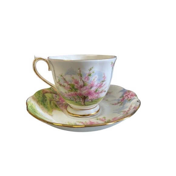 Vintage Royal Albert "Blossom Time" Tea Cup and Saucer - Picture 1 of 4